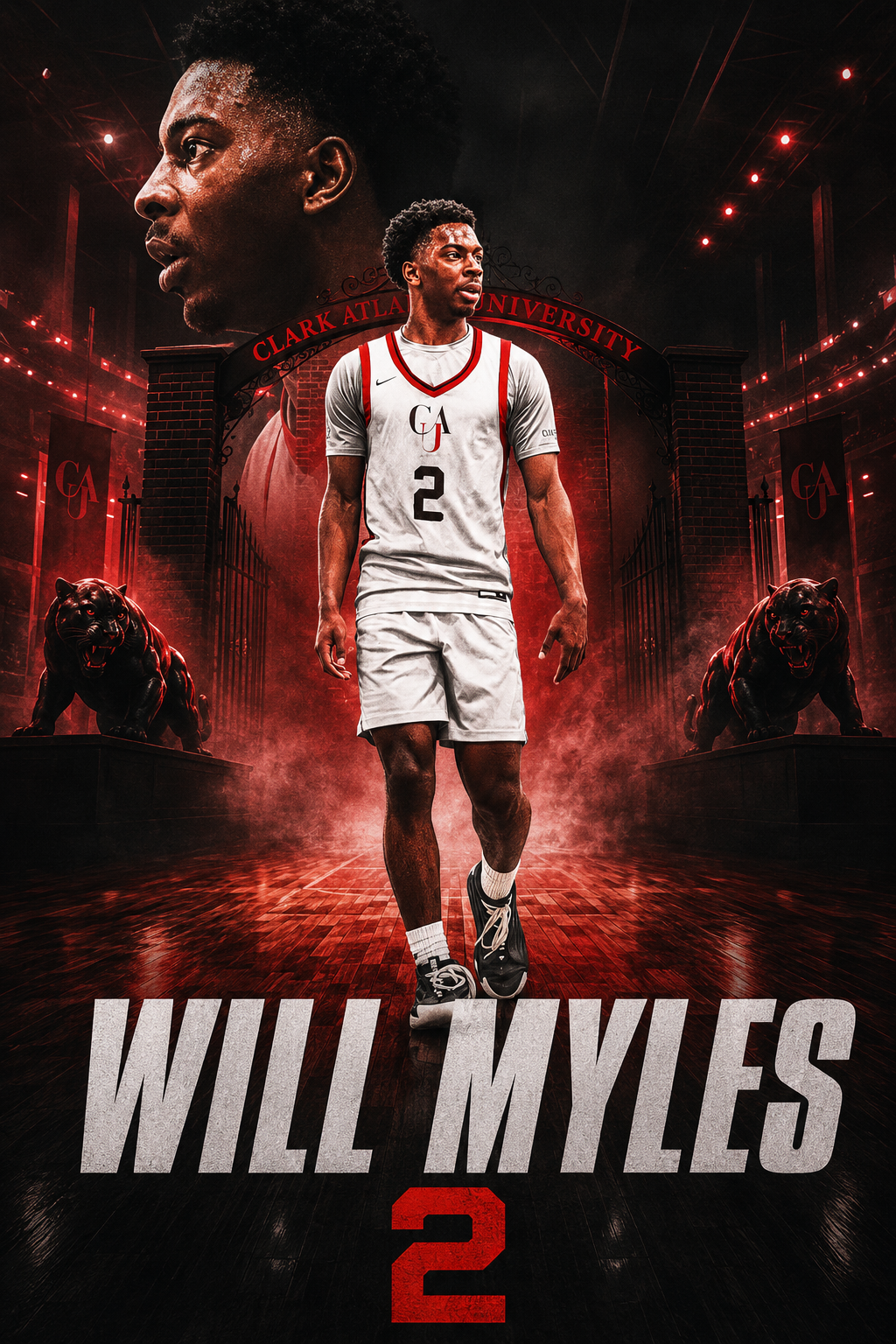 Will Myles number 2 Clark Atlanta Panthers commitment poster